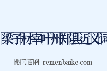 梁子材宰叶州郑县近义词是什么意思的图片